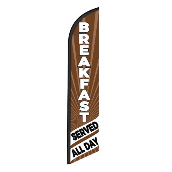 Breakfast Served all day Feather Flag Banner 12FT Tall Sign