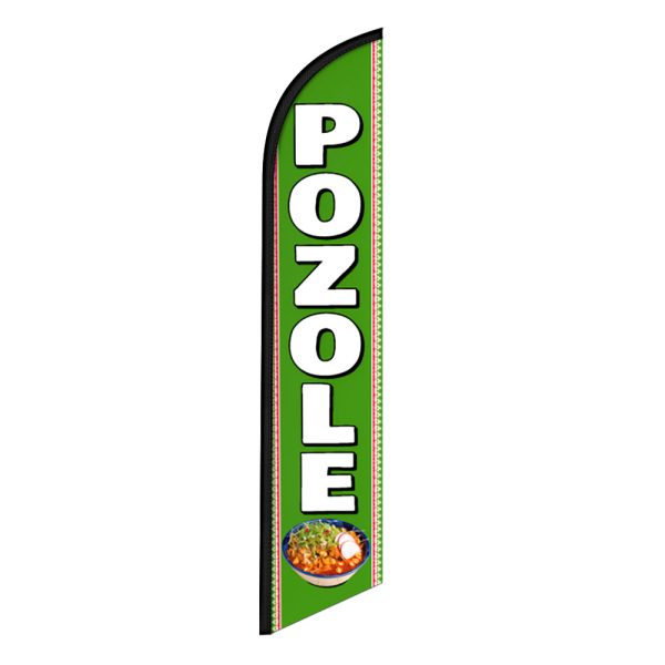 Pozole Feather Flag Banner 12FT Tall Sign