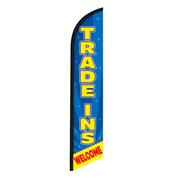 Trade-ins Welcome Feather Flag Banner 12FT Tall Sign