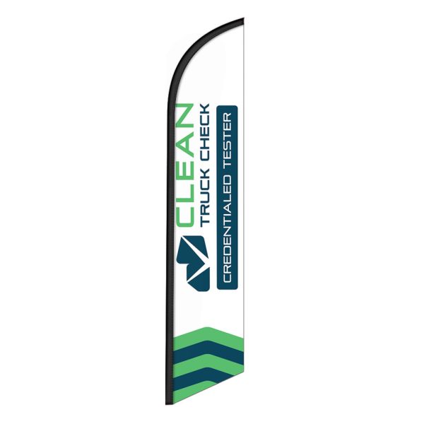 Clean Truck check Feather Flag Banner 12FT Tall Sign