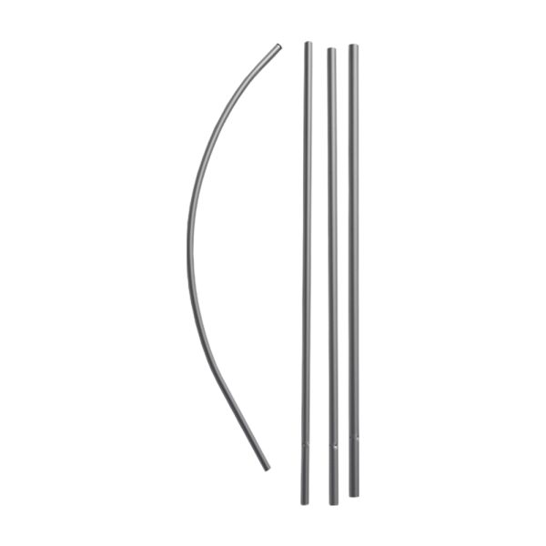 Pre-Curved 15ft Aluminum Pole Kit with Ground Spike — Perfect for 12ft Feather Flags