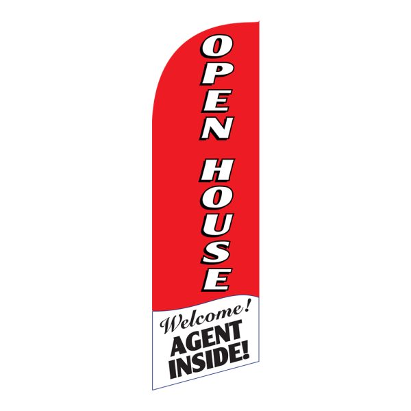 Open House 6FT Tall Feather Flags Banners For Real Estate