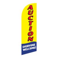 Auction 6FT Tall Feather Flags Banners For Real Estate