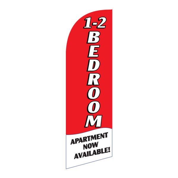 1-2 Bedroom 6FT Tall Feather Flags Banners For Real Estate