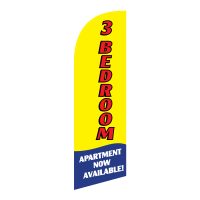 3 Bedroom 6FT Tall Feather Flags Banners For Real Estate