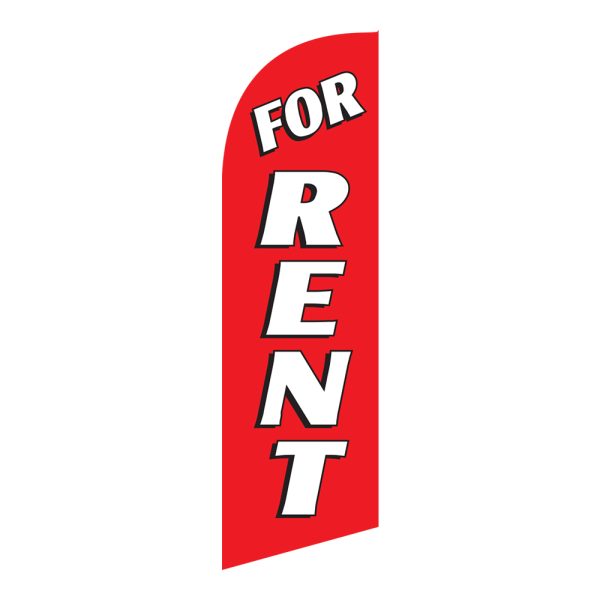 For Rent 6FT Tall Feather Flags Banners For Real Estate
