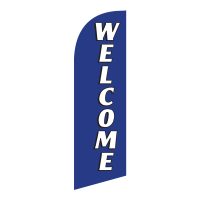 Welcome 6FT Tall Feather Flags Banners For Business