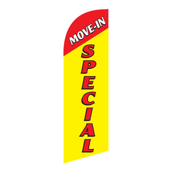 Move-In Special 6FT Tall Feather Flags Banners For Real Estate