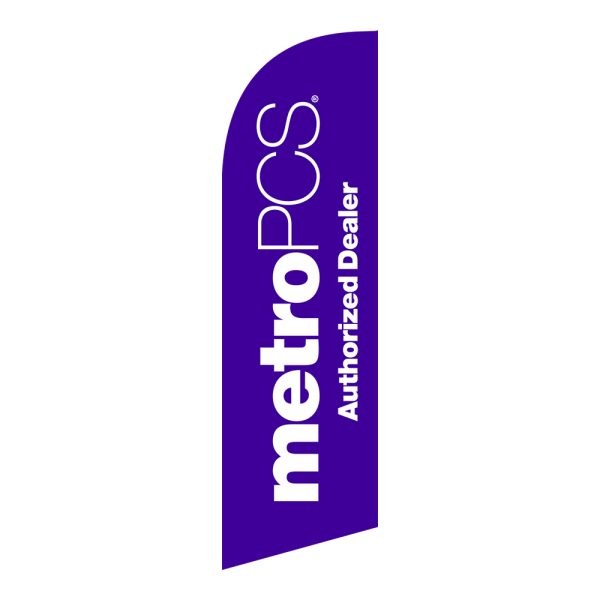 Metro PCS Authorized Dealer 6FT Tall Feather Flags Banners