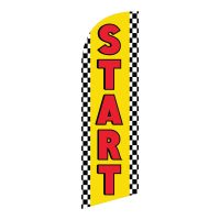 6FT Tall Start Feather Flag for Marathon