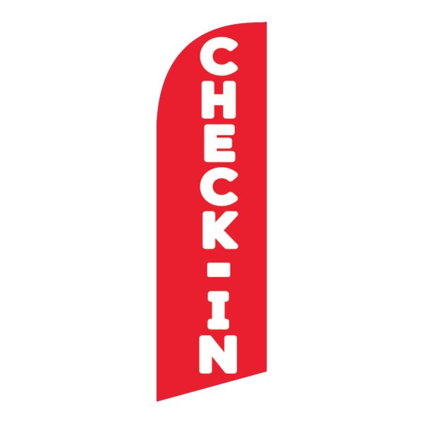 Check-in 6FT Tall Feather Flags Banners