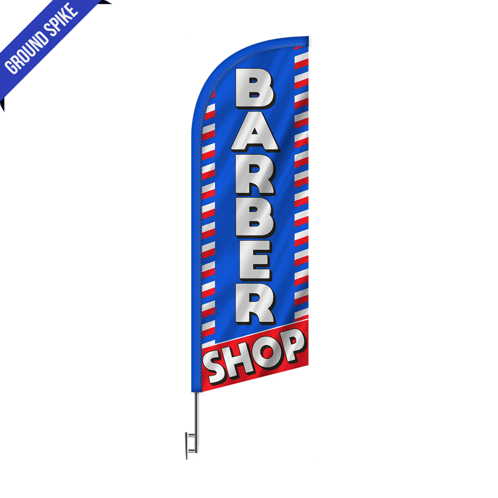 Barber Shop 6FT Tall Feather Flags Banners - Image 3