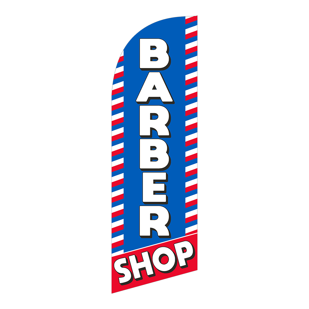 Barber Shop 6FT Tall Feather Flags Banners