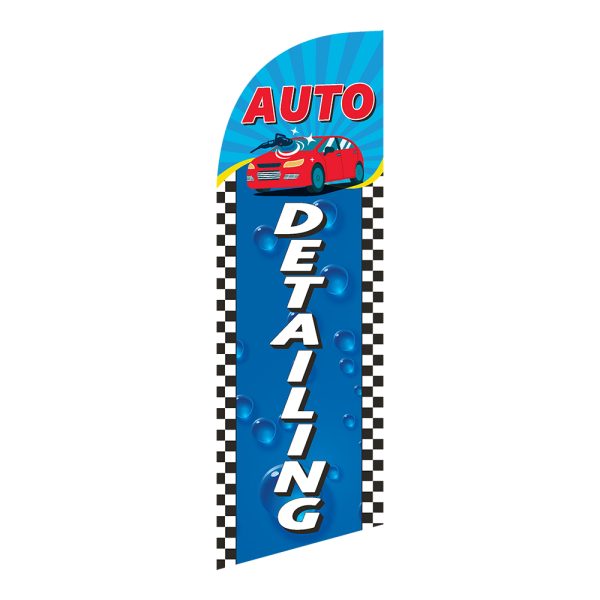 Auto Detailing 6FT Tall Feather Flags Banners