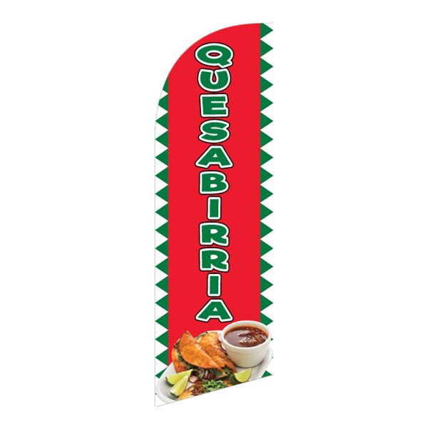 Quesabirria 6FT Tall Feather Flags Banners