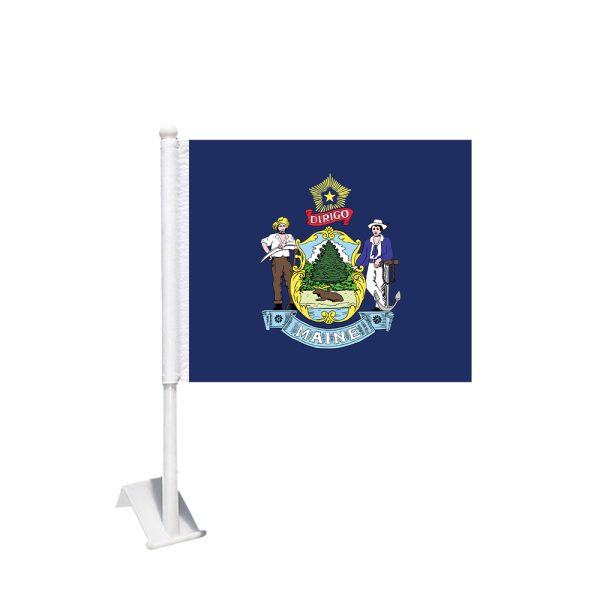 Maine Car Window Flag