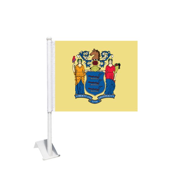 New Jersey Car Window Flag