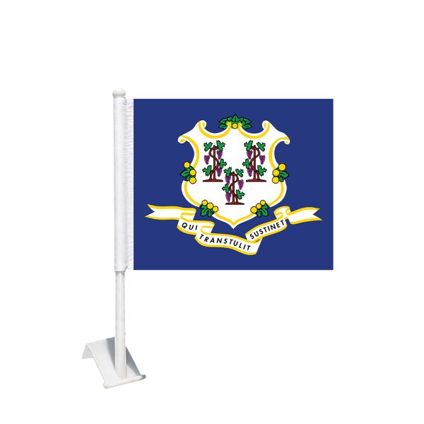 Connecticut Car Window Flag