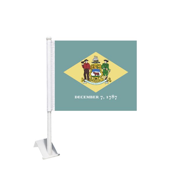 Delaware Car Window Flag