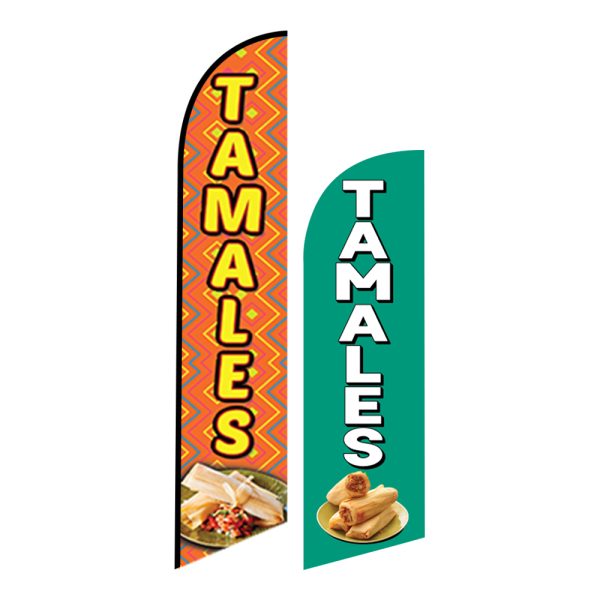 Tamales Feather Flag for Mexican Food Restaurants Sign