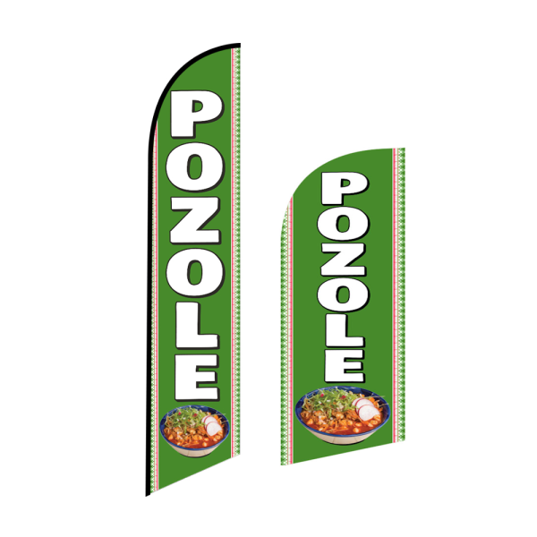 Pozole Feather Flag for Mexican Food Restaurants Sign